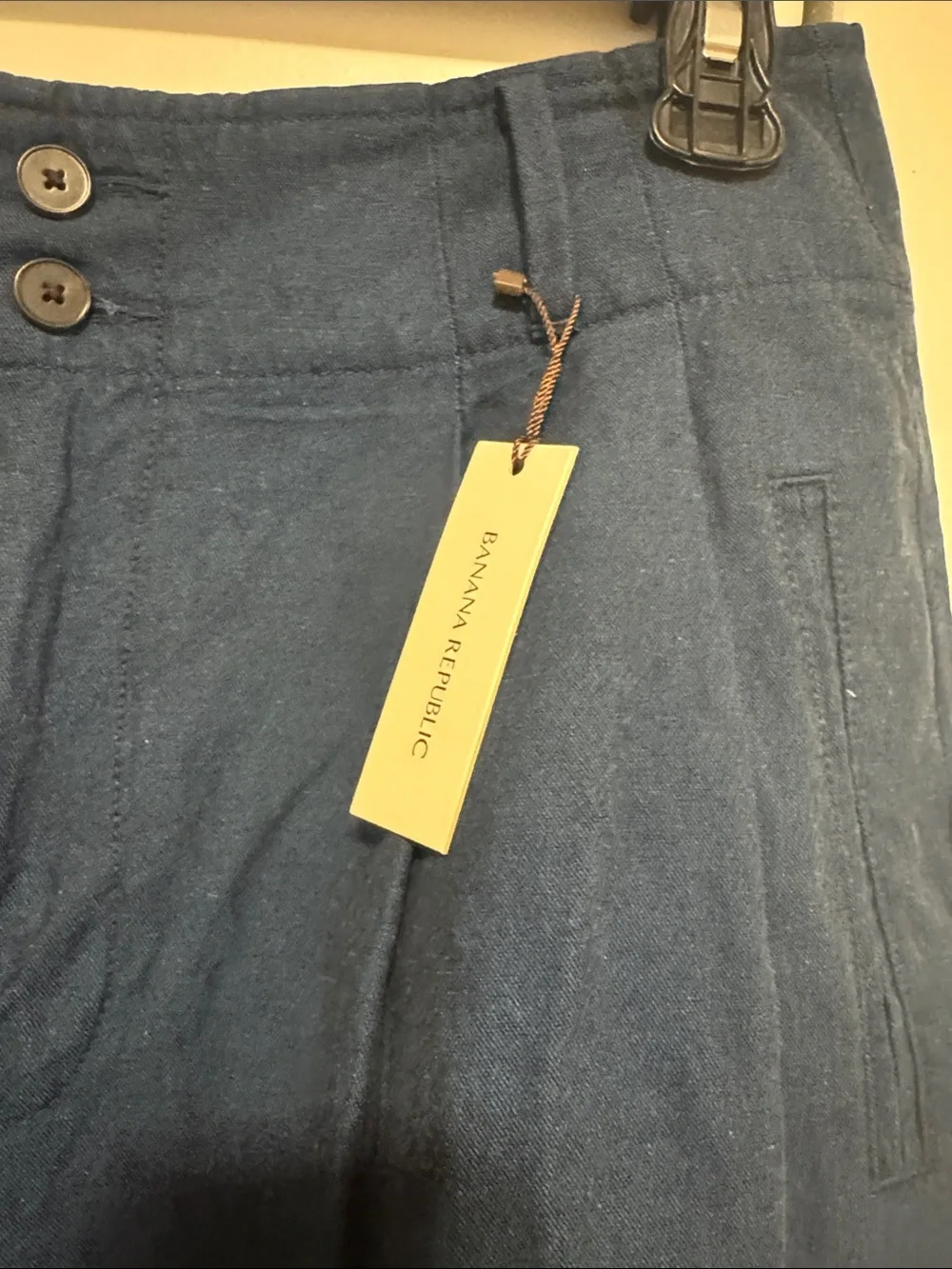 HIGH-RISE WIDE-LEG TENCEL™-COTTON-LINEN CROPPED PANT